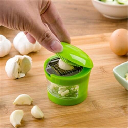 Garlic Grater Mini Portable ABS Stainless Steel Garlic Press Chopper Slicer Hand Presser Grinder Crusher Kitchen Tool