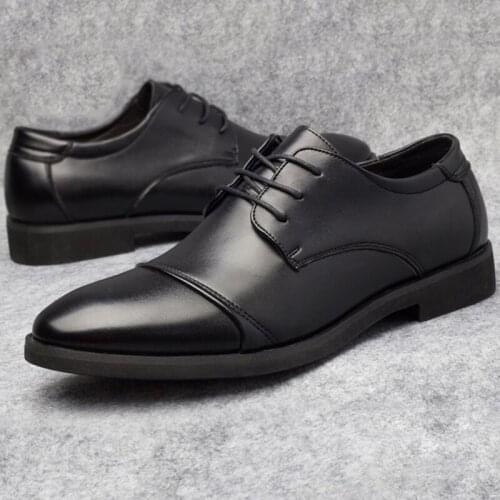 New Fashion Soft Leather Dress Shoes For Men Causal Flats Mens Oxford Shoes Low Top Oxfords Men Business Shoes Black