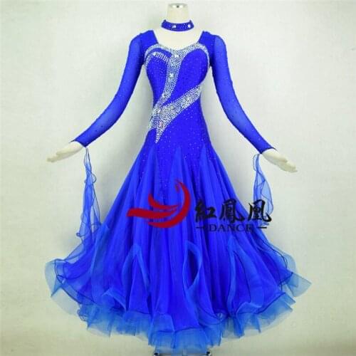 2018 new Modern dance dress women ballroom dance competition dress waltz dance dress adult female dance big swing dress