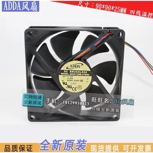 NEW ADDA AD0912MB-A7BGL 12V 9025 PWM 9CM cooling fan