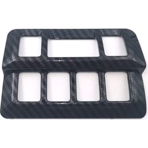 For Subaru Carbon Fiber Console Headlight Switch Panel Cover Trim Decor Frame for Subaru XV Crosstrek Impreza 2018-2020