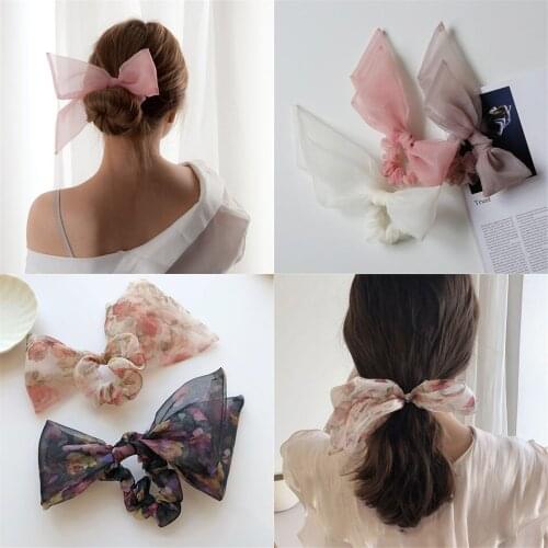 Yarn Scrunchies Fashion Womans Hair Ties Elastic Hairband Accessories For Girl Solid Color Hair Gum Head Ornaments Rubber Band