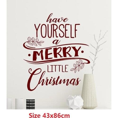 Xmas Happy new year Vinyl Wall Decal Window Sticker Winter Wall Stickers Wallpaper Kid Room Christmas Home Decorations