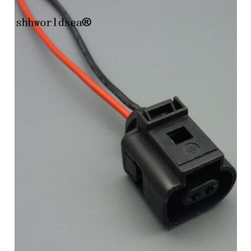Shhworldsea 1pcs 1J0973702 1J0973802 Electrical Harness 2 Pin Connector Plug Wiring for VW Audi A4 A6 A8 Q5 Q7 2004 - 2009