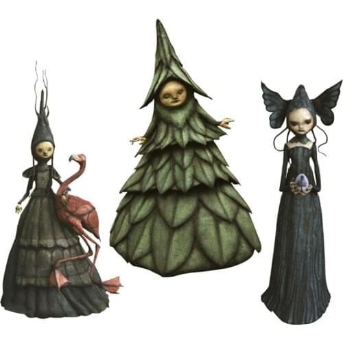 68UE Nightmare Witch Resin Statue Ornaments Handicraft Witch Figurine Sculpture for Home Yard Garden Decoration