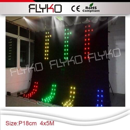 4m*5m Led Video Curtain P18 Wedding Stage Decoration Led Light Stage DJ Booth Cheap DJ Equipment
