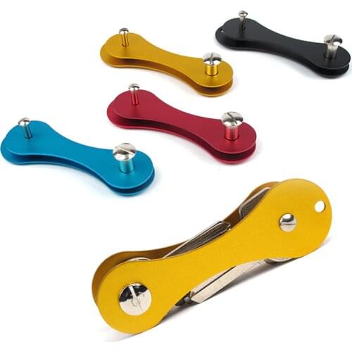 Smart Key Holder Compact Keychain Gadget Pocket Key Organizer Key Ring Clip Carabiner Folder EDC Multi Tool Container For 6 Keys