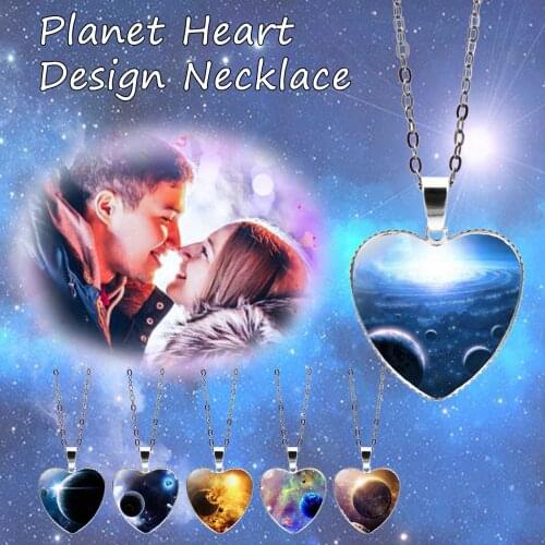 Otoky versatile couple Pendant with accessories universe star Nebula time Gem Love double sided Pendant Necklace 2021