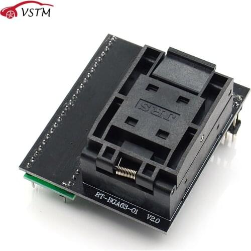 RT-BGA63-01 V2.0 For RT809H Programmer EMMC NW267 BGA63 socket Adapter limiter frame pitch 0.8MM 9X11