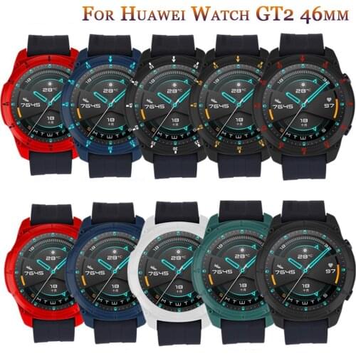Protective Cover Case For Huawei Watch GT2 46mm Smart Watch Protector Shell Edge TPU Protection Sleeve Case Cover For Huawei GT2