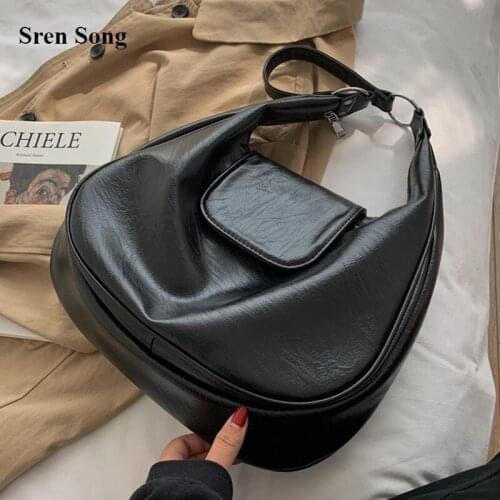 Women One-shoulder Messenger Handbags 2021 New Large-capacity Tote Bags Fashion Large Capacity Solid Shipping and Travel Bags