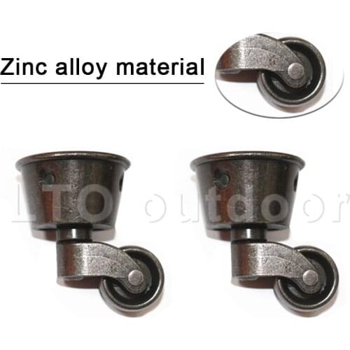 1/4PCS Heavy Duty Zinc Alloy Universal Wheel Metal Caster Wheels Furniture Legs Support Caster Silent Furniture Caster Wheel