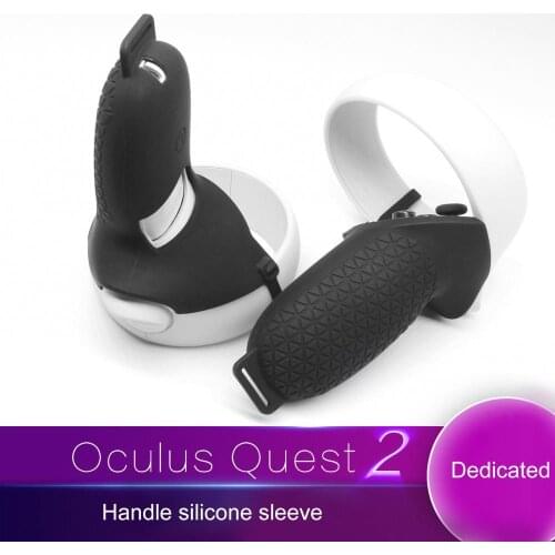 1 Pair Silicone Sleeve Protective Handle Cover Sweatproof Full Protection Covers for Oculu s Quest 2 VR Glasses Game Accessories