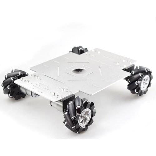 10kg Load 4WD 80mm Mecanum Wheel Robot Car Chassis Kit with DC 12V Encoder Motor for Arduino Raspberry Pi DIY Project STEM Toy