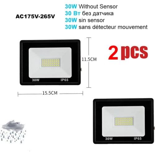 2 pcs 220V 10-100W LED FloodLight Spotlight Exterior Street wall reflector Garden light PIR Motion Sensor Lamp LED Lamp Waterpro