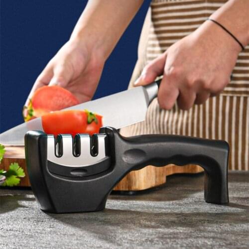 Knife Sharpener 3 Stages Professional Kitchen Sharpening Stone Grinder knives Whetstone Tungsten Diamond Ceramic Sharpener Tool