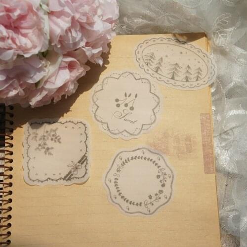 30pcs DIY White Cherry Fream Paper As Creative Craft Paper Background Scrapbooking Planner Use Can Write