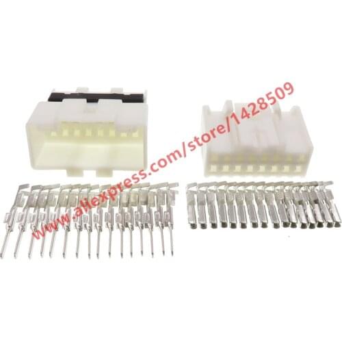 20 Sets 16 Pin Female Male Auto Window Lifter Plug Wire Connector For Chevrolet MG643315 MG653198