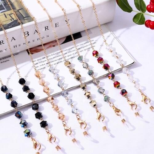 Sunglasses Masking Chains For Women Crystal Beaded Eyeglasses Chains Lanyard Glass 2021 New Fashion Jewelry Wholesale Gifts