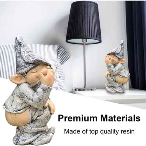 Decoration Garden Decoration Elf Off Pants Pull Stinky Resin Handicraft Ornaments Garden Ornaments Elf Pet Decoration
