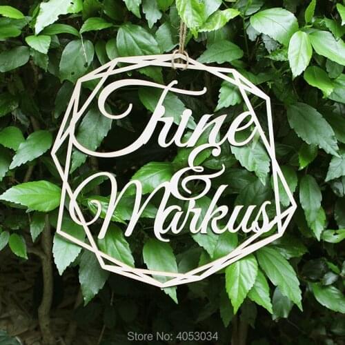 Private Custom Wood Name Sign, Personalized Letters for Party Wedding Decoration, Custom the Bride and the Bridegroom Name Date