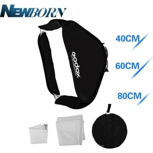 Godox 40*40cm 15" 60*60cm 24" 80x80cm 32" Foldable Portable SoftBox Godox For S-type Bracket Camera Flash (Soft Box Only)