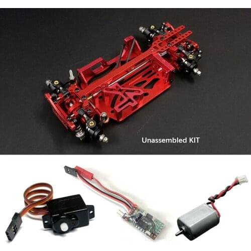 HGM Toys MINI Q9 114MM Wheelbase Metal Chassis W ESC Motor Servo For 1/24 TAMIYA 1/28 KYOSHO Drift RC Car Model TH19470-SMT5