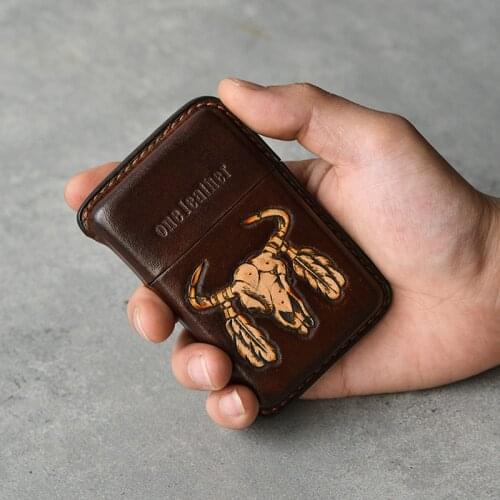 One Leather Cigarette Box Men Gift Cigarette Case Mens Gifts Cigarette Cover Smoke Tobacco Pouch Vegetable Tanned Leather