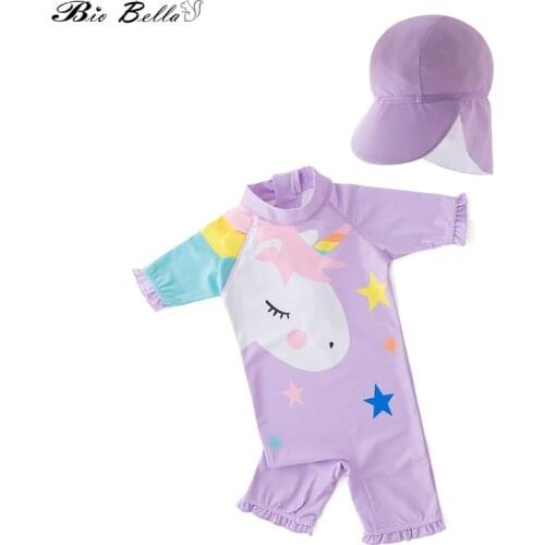 Baby Children Girls Boys Swimwear Fashion Swimming Bathing Swimsuit Kids Sunscreen Closed-Fitting Surfing Girls 2-7T Swimwear