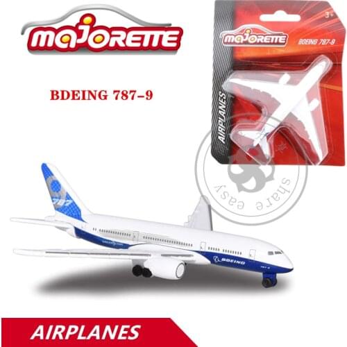 Majorette 1/64 Aeroplanes Series Car BDEING 787-9 Hot Pop Kids Toys Motor Vehicle Diecast Metal Model