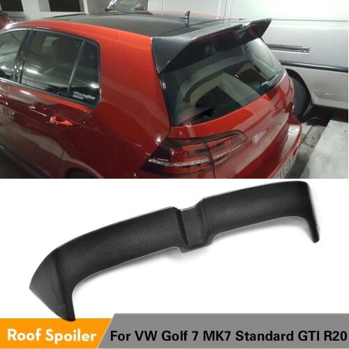 MK7 Carbon Fiber / ABS Rear Roof Spoiler Wing Lip for Volkswagen VW Golf 7 7.5 VII MK7 7.5 GTI R 2014 - 2018 Window Wing