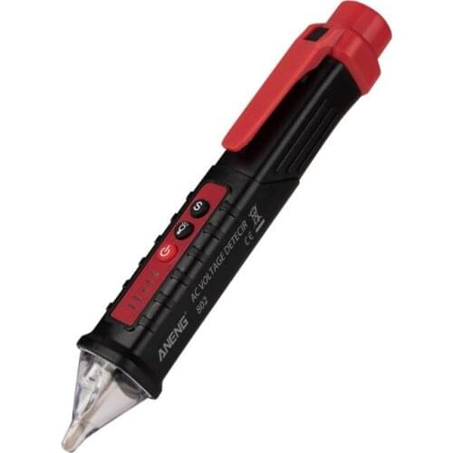 Multi-Function AC 12V~1000V Non-contact Induction Test Pencil Electrical Tester Sound/Light Alarm Voltage Detector with Flashlig