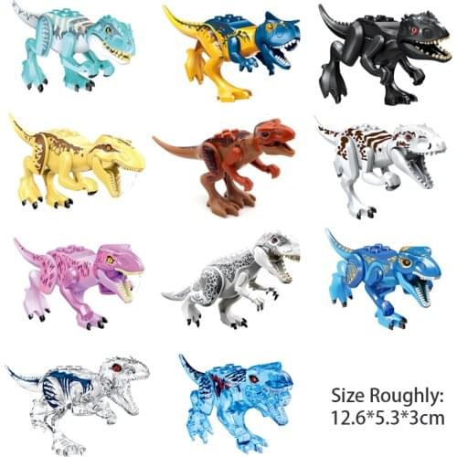[MOC Hub] Jurassic Dinosaur Building Blocks Toys Park Compatible Major Brand Gifts Simulation Animal Rex Raptor