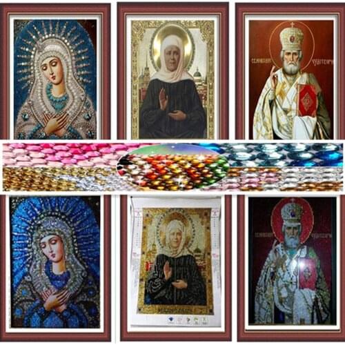 NEW 30*40 5D DIY Crystal Round Diamond Embroidery Religion Painting Kit Pictures Of Rhinestones Home Decoration Drill Icon Beads