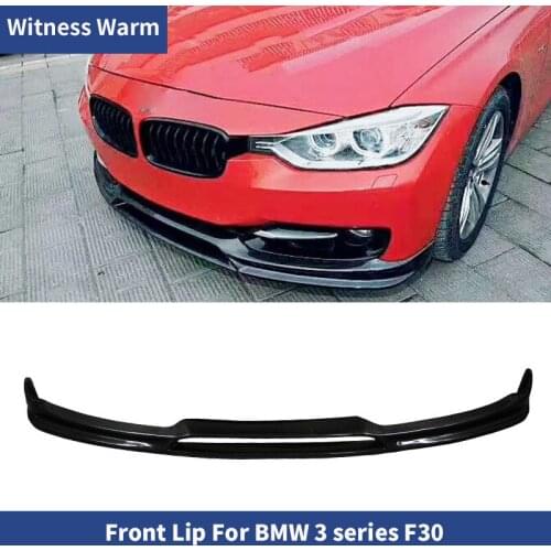 For BMW 3 series F30 Front Bumper Lip Spoiler Apron Head Chin Splitters 2012 - 2018 standard bumper Carbon Fiber / FRP