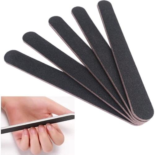 Taoye Teemo 1-5Pcs Professional Nail File 110/180 Black straight Manicure Tools Sanding Polish Buffer Nail Files Manicure tools