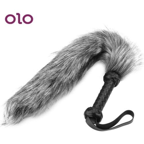 OLO Sex Whip Spanking Paddle Braided Handle Flirt Slave Roleplay Fox Tail Whip Adult Games Sex Toys For Women Men Couples