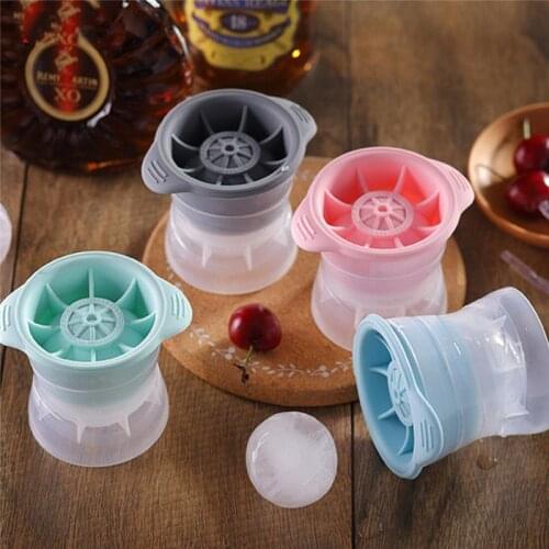 Silicone Sphere Ice Cube Mold Kitchen Stackable Slow Melting DIY Ice Ball Round Jelly Making Mould For Cocktail Whiskey Drink