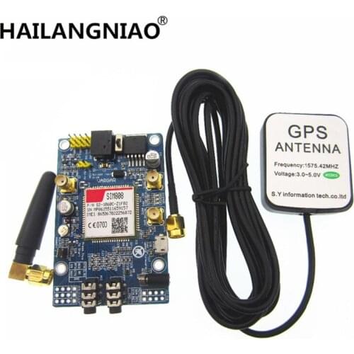 SIM808 Module GSM GPRS GPS Development Board IPX SMA with GPS Antenna for Raspberry Pi Support 2G 3G 4G SIM Card
