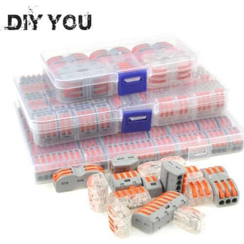 Mixed Boxed fast wire Connector DIY PCT-212/213/214/215/218/222 SPL-2 3 Compact Wiring Connector Conductor Terminal Block