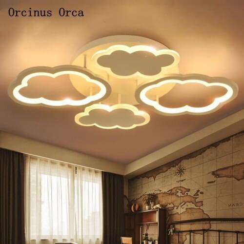 Cartoon Creative Cloud LED ceiling lamp Boys and Girls Bedroom Childrens Room Lamp Nordic Modern Simple White ceiling lamp