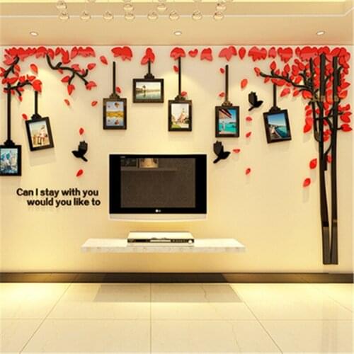 New Creative Photo Tree 3d Three-dimensional Acrylic Wall Stickers Living Room Sofa Background Wall Sticker Bedroom Decoration