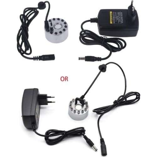 Ultrasonic Mist Maker Generator Fogger Nebulizer Water Fountain Pond 12 LED Atomizer Air Humidifier