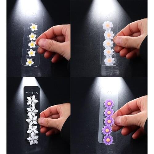 Elegant Women Girls Wedding Hair pins Crystal Flower Headpiece Hairgrips Buckle Barrette For Kids Jewelry Ornament