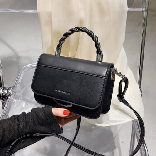 Ladies Fashion Small Handbag Casual Shoulder Bag Pure Color Texture Messenger Bag Small Fresh Female Bag Super Fire Small Bag