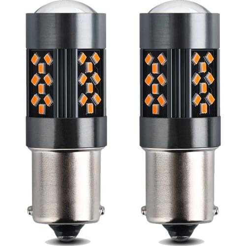 2PCS New 1156 P21W 7506 BA15S R5W R10W Super Bright LED Car Tail Brake Bulb Turn Signals Auto Reverse Lamp Daytime Running Light