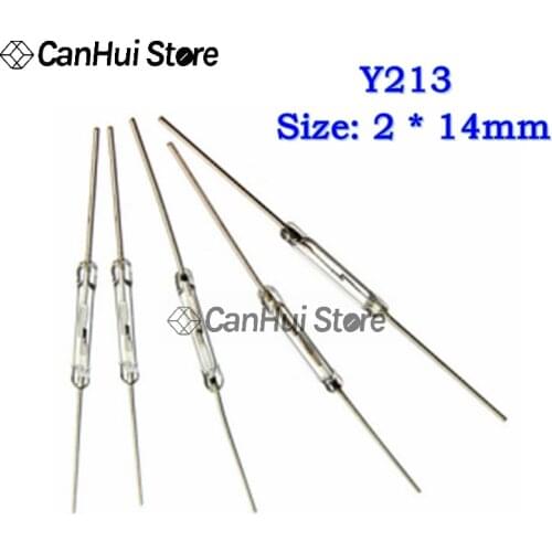 20pcs/lot Y213 Dry Reed Pipe Magnetic Control Switch 2*14 mm Normally Open Magnetic Induction Switch