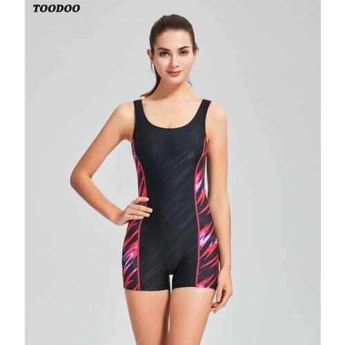 2020 New Professional One-piece Swimming Trunks Short Inseam Length bathing suit Swimsuit High Quality Strech Top Brand swimwear