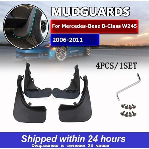 Accessories Mud Flaps For Benz B Class B-Class W245 2006-2011 Mudflaps Splash Guards Front Rear Mudguards 2010 2009 2008 2007