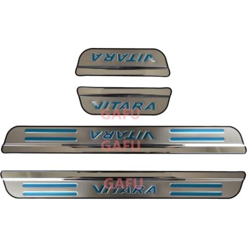 Car Accessories For Suzuki Vitara 2020 2015 2016 2017 2019 2021 Door Sill Scuff Plate Stainless Steel Door Sills Pedal